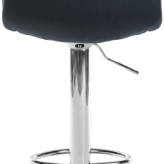 Barová stolička Lex, zamat, chrómový podstavec / čierna - 4