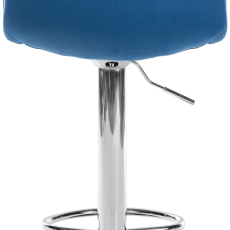 Barová stolička Lex, zamat, chrómový podstavec / modrá - 4