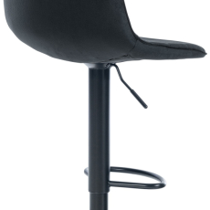 Barová stolička Lex, zamat, čierny podstavec / čierna - 3