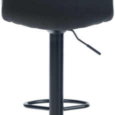 Barová stolička Lex, zamat, čierny podstavec / čierna - 4