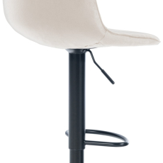 Barová stolička Lex, zamat, čierny podstavec / krémová - 3