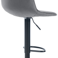 Barová stolička Lex, zamat, čierny podstavec / tmavosivá - 3