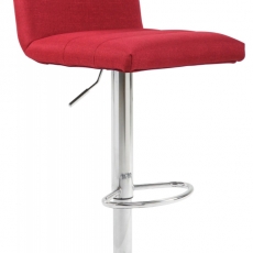 Barová stolička Limerick, textil, chróm / červená - 1