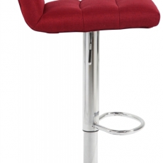 Barová stolička Limerick, textil, chróm / červená - 3