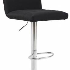 Barová stolička Limerick, textil, chróm / čierna - 1