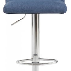 Barová stolička Limerick, textil, chróm / modrá - 2