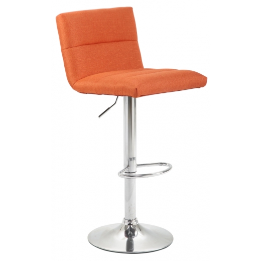 Barová stolička Limerick, textil, chróm / oranžová - 1