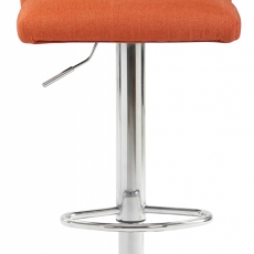 Barová stolička Limerick, textil, chróm / oranžová - 2