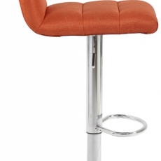 Barová stolička Limerick, textil, chróm / oranžová - 3