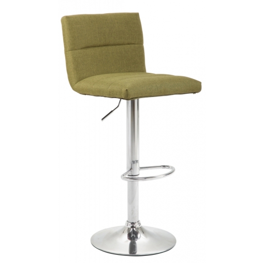 Barová stolička Limerick, textil, chróm / zelená - 1