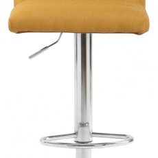 Barová stolička Limerick, textil, chróm / žltá - 2