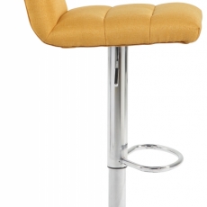 Barová stolička Limerick, textil, chróm / žltá - 3