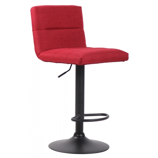 Barová stolička Limerick, textil, čierna / červená - 1