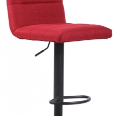 Barová stolička Limerick, textil, čierna / červená - 1