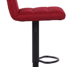 Barová stolička Limerick, textil, čierna / červená - 3