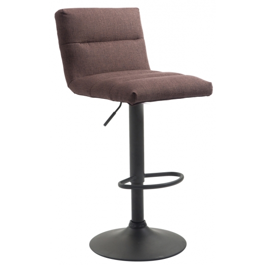 Barová stolička Limerick, textil, čierna / hnedá - 1