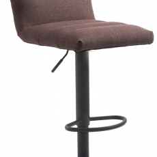 Barová stolička Limerick, textil, čierna / hnedá - 1