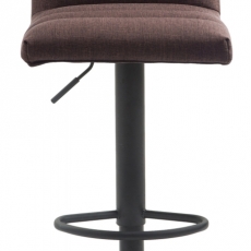 Barová stolička Limerick, textil, čierna / hnedá - 2