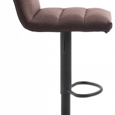Barová stolička Limerick, textil, čierna / hnedá - 3
