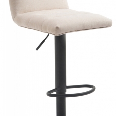 Barová stolička Limerick, textil, čierna / krémová - 1