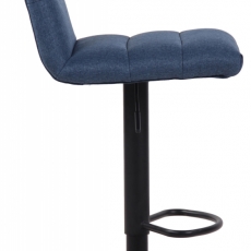 Barová stolička Limerick, textil, čierna / modrá - 3