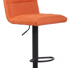 Barová stolička Limerick, textil, čierna / oranžová - 1