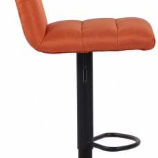Barová stolička Limerick, textil, čierna / oranžová - 3