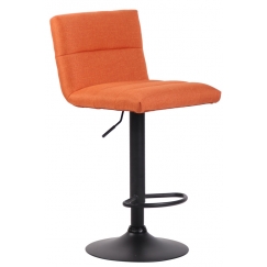 Barová stolička Limerick, textil, čierna / oranžová