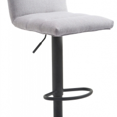 Barová stolička Limerick, textil, čierna / svetlo šedá - 1