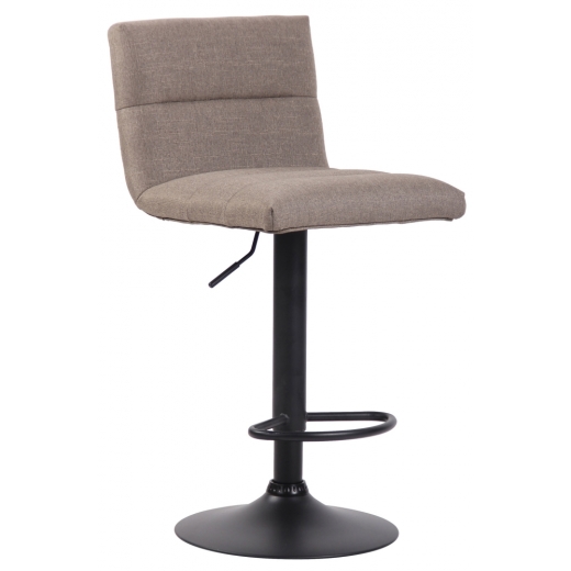 Barová stolička Limerick, textil, čierna / taupe - 1