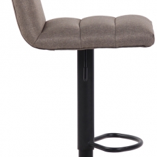 Barová stolička Limerick, textil, čierna / taupe - 3