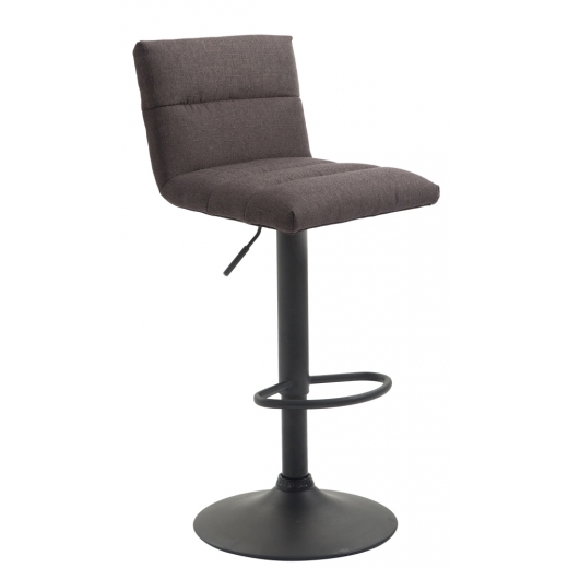 Barová stolička Limerick, textil, čierna / tmavo šedá - 1