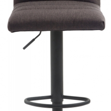 Barová stolička Limerick, textil, čierna / tmavo šedá - 2
