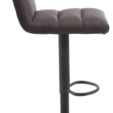 Barová stolička Limerick, textil, čierna / tmavo šedá - 3