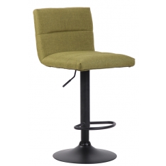 Barová stolička Limerick, textil, čierna / zelená