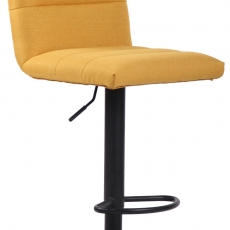Barová stolička Limerick, textil, čierna / žltá - 1