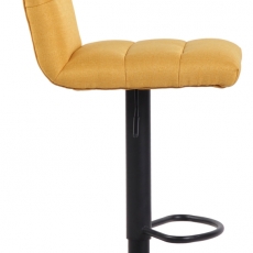 Barová stolička Limerick, textil, čierna / žltá - 3