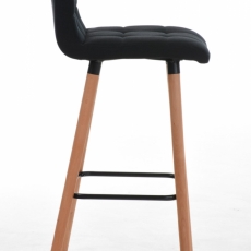 Barová stolička Lincoln, textil, čierna - 3