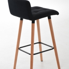 Barová stolička Lincoln, textil, čierna - 4