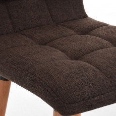 Barová stolička Lincoln, textil, hnedá - 6