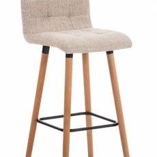 Barová stolička Lincoln, textil, krémová - 1