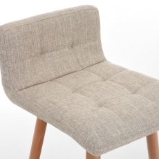 Barová stolička Lincoln, textil, krémová - 4