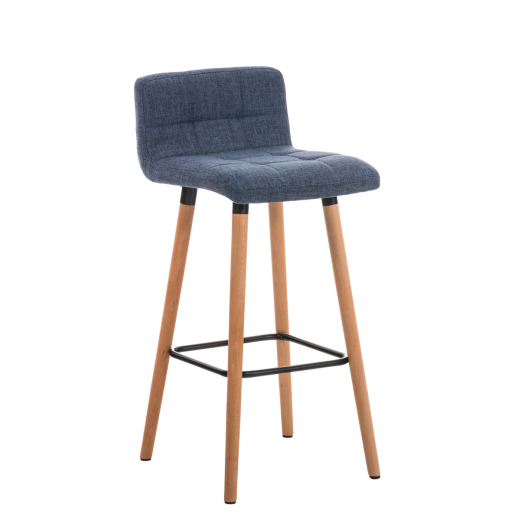 Barová stolička Lincoln, textil, modrá - 1