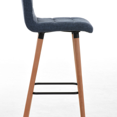 Barová stolička Lincoln, textil, modrá - 2