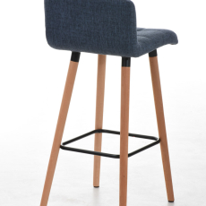 Barová stolička Lincoln, textil, modrá - 3