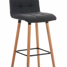 Barová stolička Lincoln, textil, tmavo šedá - 1