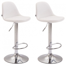 Barová stolička Linet (SET 2 ks), biela - 1
