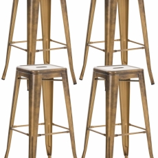 Barová stolička Lisa (SET 4 ks), zlatá - 1