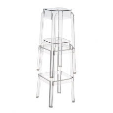 Barová stolička Logre transparentná - 2