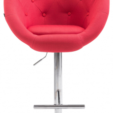 Barová stolička London, textil, chróm / červená - 2
